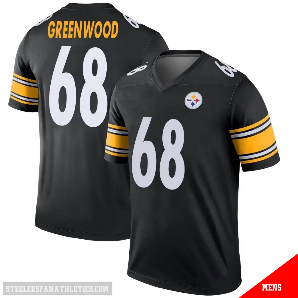 68 Men's L.C. Greenwood Black Legend Pittsburgh Steelers Jersey