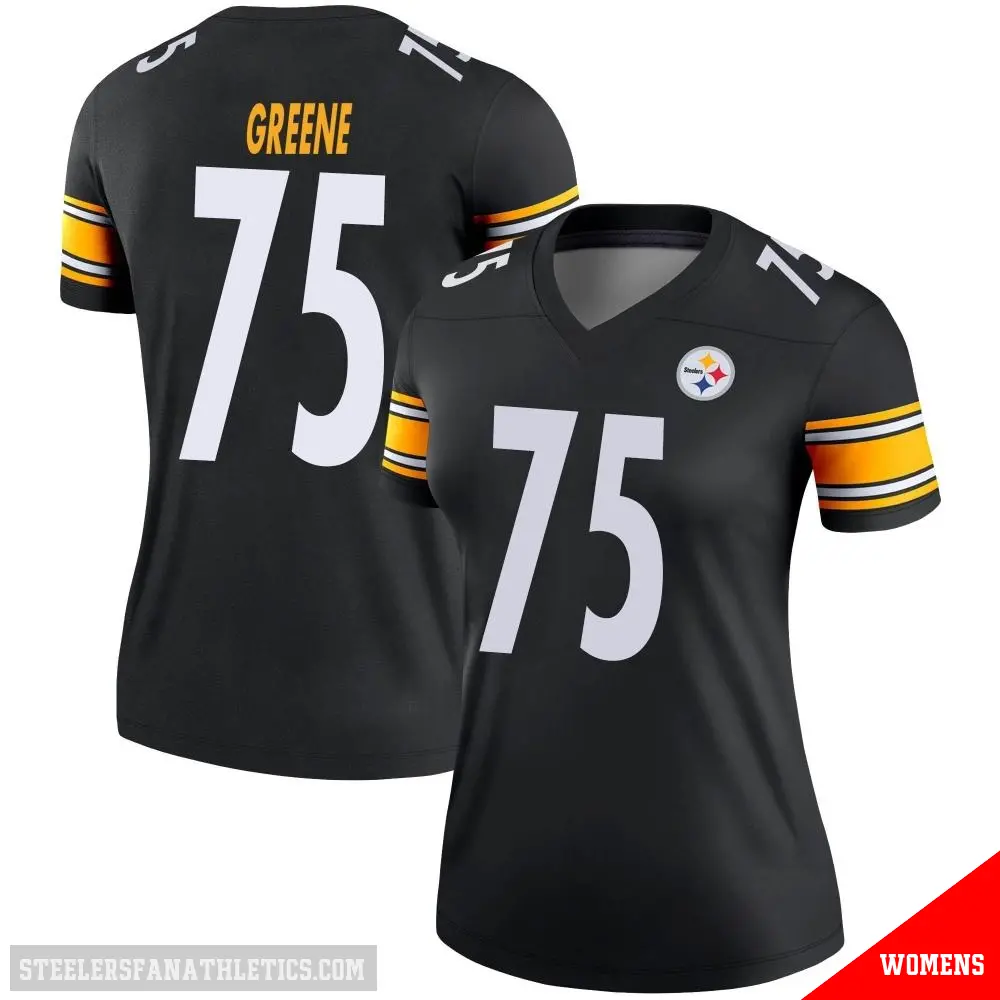 75 Women's Joe Greene Black Legend Pittsburgh Steelers Jersey