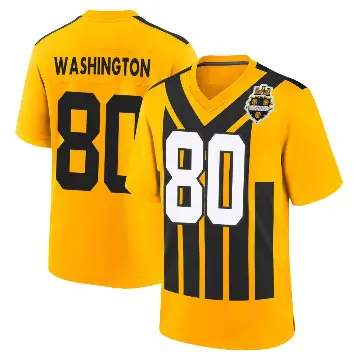 ＃80 Men's Darnell Washington Gold Game Pittsburgh Steelers Alternate 1933 Throwback Jersey